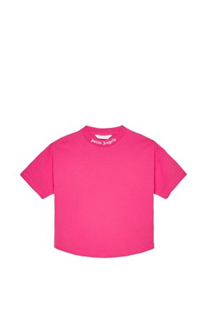 t-shirtin tessuto rosa PALM ANGELS KIDS | PGAA001S26JER001044